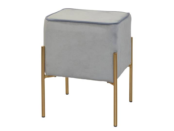Repose-pieds capitonné Ostbirk I Ø 36cm Gris/Gris