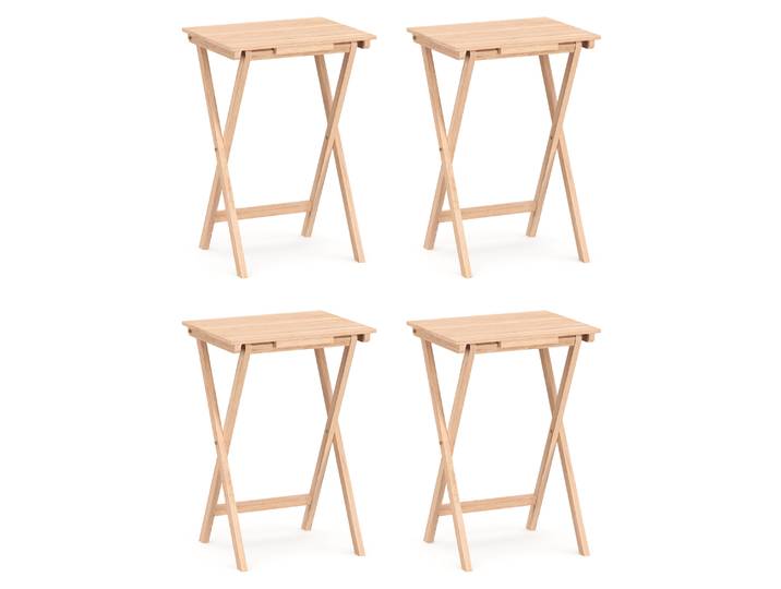 Beistelltisch Holz klappbar 4er Set natur