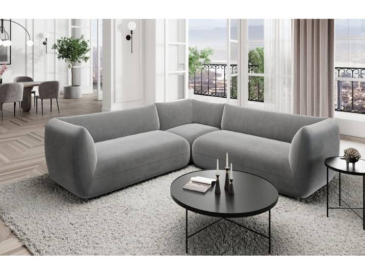 Couch Madrid L-Form in Stoff