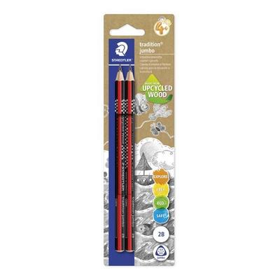 STAEDTLER jumbo 1285 Schreiblernbleistift, Blisterkarte mit 2 Bleistiften 2B, 1285-0 BK2