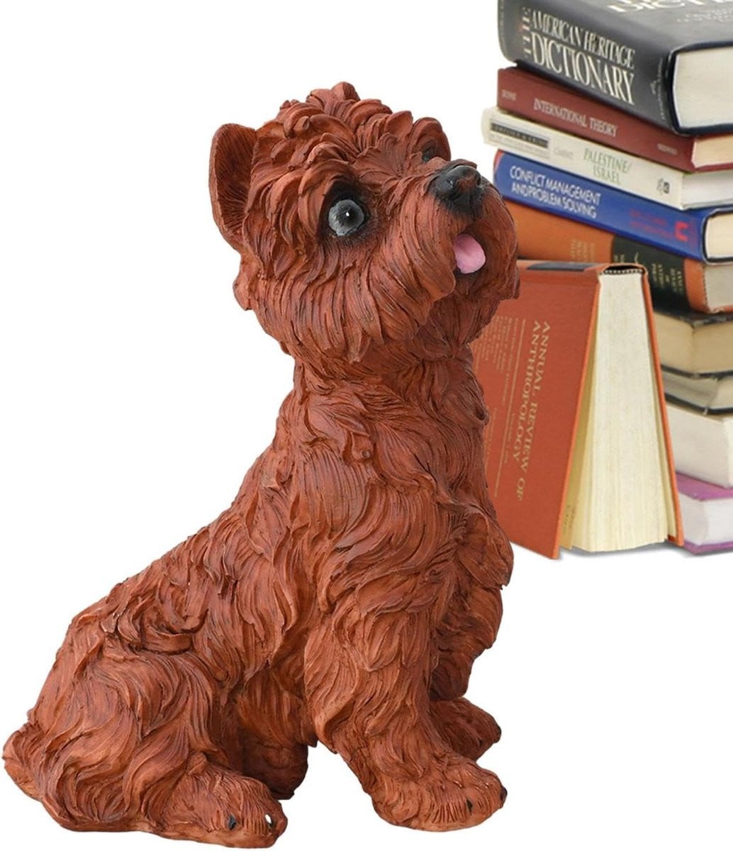 Realistisch Hondenbeeld Bruin voor Huisdecoratie 11 x 7 cm