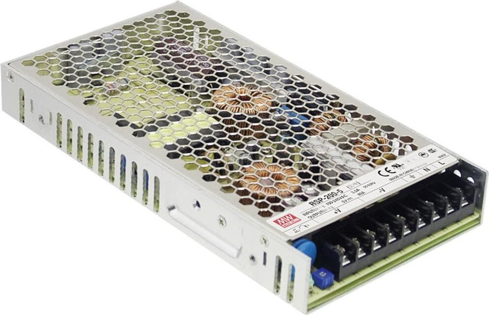 Mean Well RSP-200-5 AC-DC schakelende voeding, 200W, 5V, 40A
