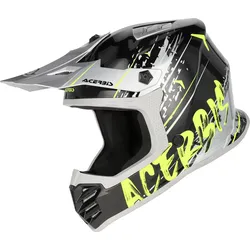 Acerbis Profile Junior, Motocrosshelm Kinder - Schwarz/Neon-Gelb/Hellgrau - 50