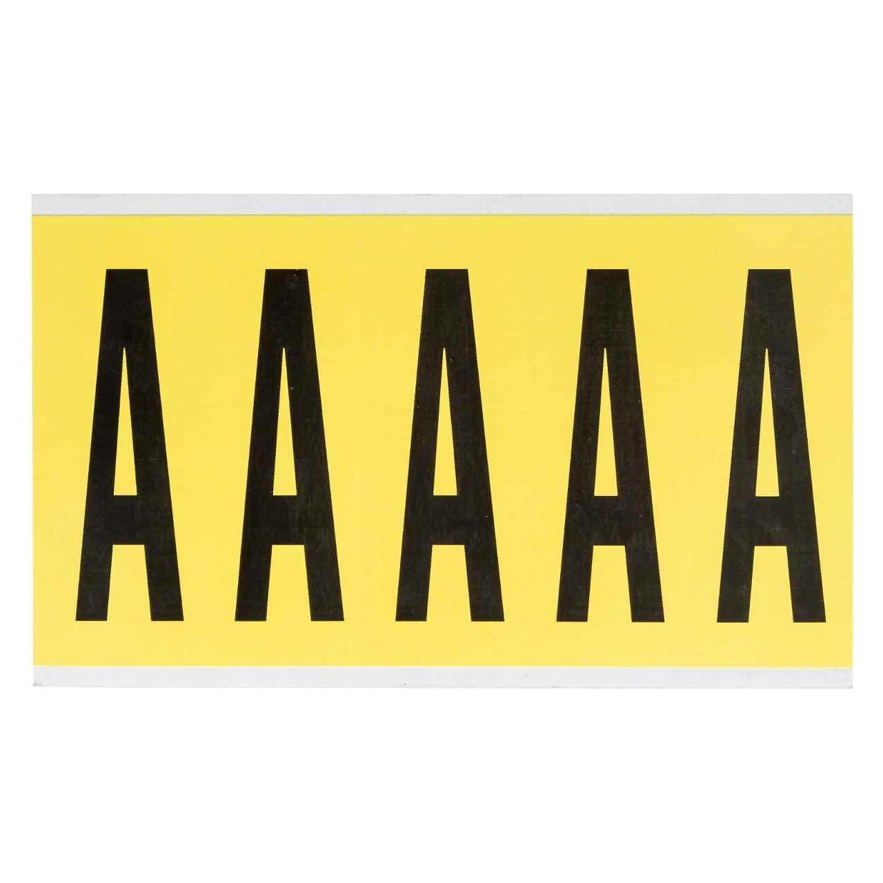 Brady 3460-A, B-499, Nylongewebe, Buchstabe A, Schwarz auf Gelb, 44 x 127mm, Schrifthöhe 98mm(25 K (3460-A)