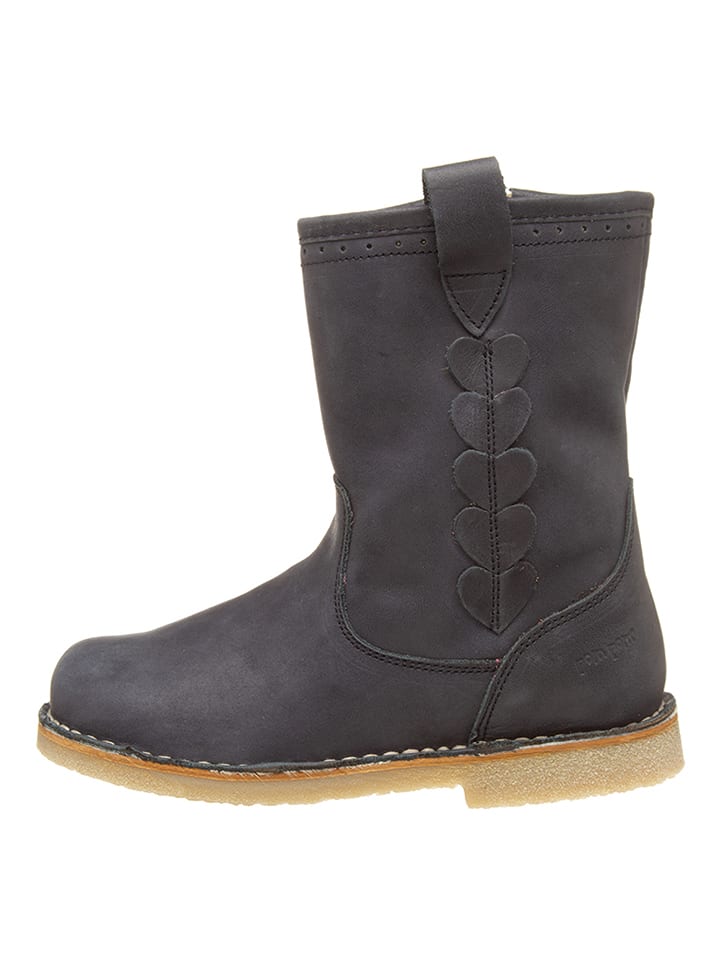 POM POM Leder-Winterboots in Dunkelblau - 29