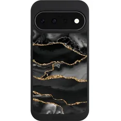 Nivocase Handyhülle für Google Pixel 11 Hülle NIVOpure Case Schwarz Glitzer Look Marmor Muster (Google Pixel 11), Smartphone Hülle, Schwarz