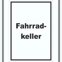 HB-Druck Fahrradkeller Aufkleber mit Text Rad Bike hochkant A3 (297x420mm)