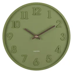 Karlsson, Wanduhr, Wanduhr Calma 30 x 3.8 cm, Grün, Form (30 cm)