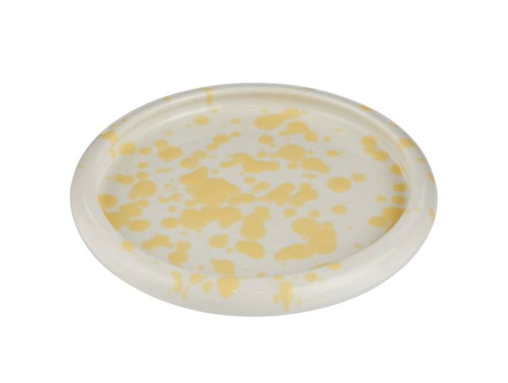 Assiettes à apéritif BOOGY SPLASH 12 x 2 x 12cm Jaune/Jaune
