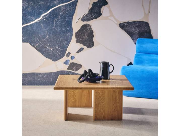 Table basse carrée mdf effet chêne