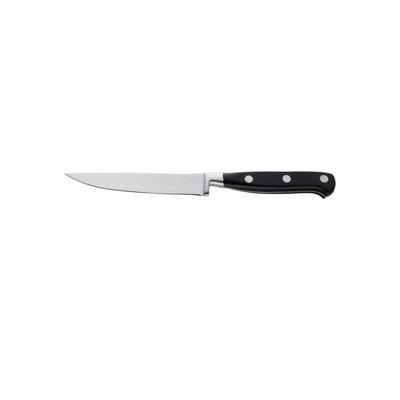 Steakmesser PINTINOX "CLASSIC ohne Sägeschliff", schwarz, B:7mm, Edelstahl, Kunststoff, Essmesser