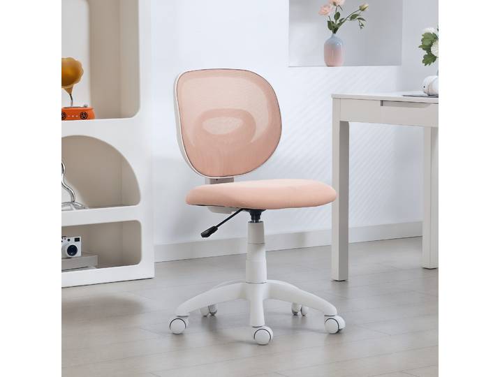 HOMCOM Fauteuil Bureau Ergonomique Réglable Rose