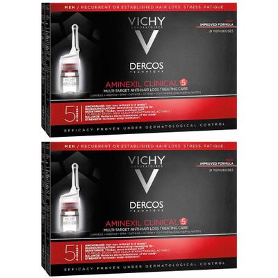 Vichy Aminexil Clinical 5 für Männer 2x 2x21x6 ml Flüssigkeit