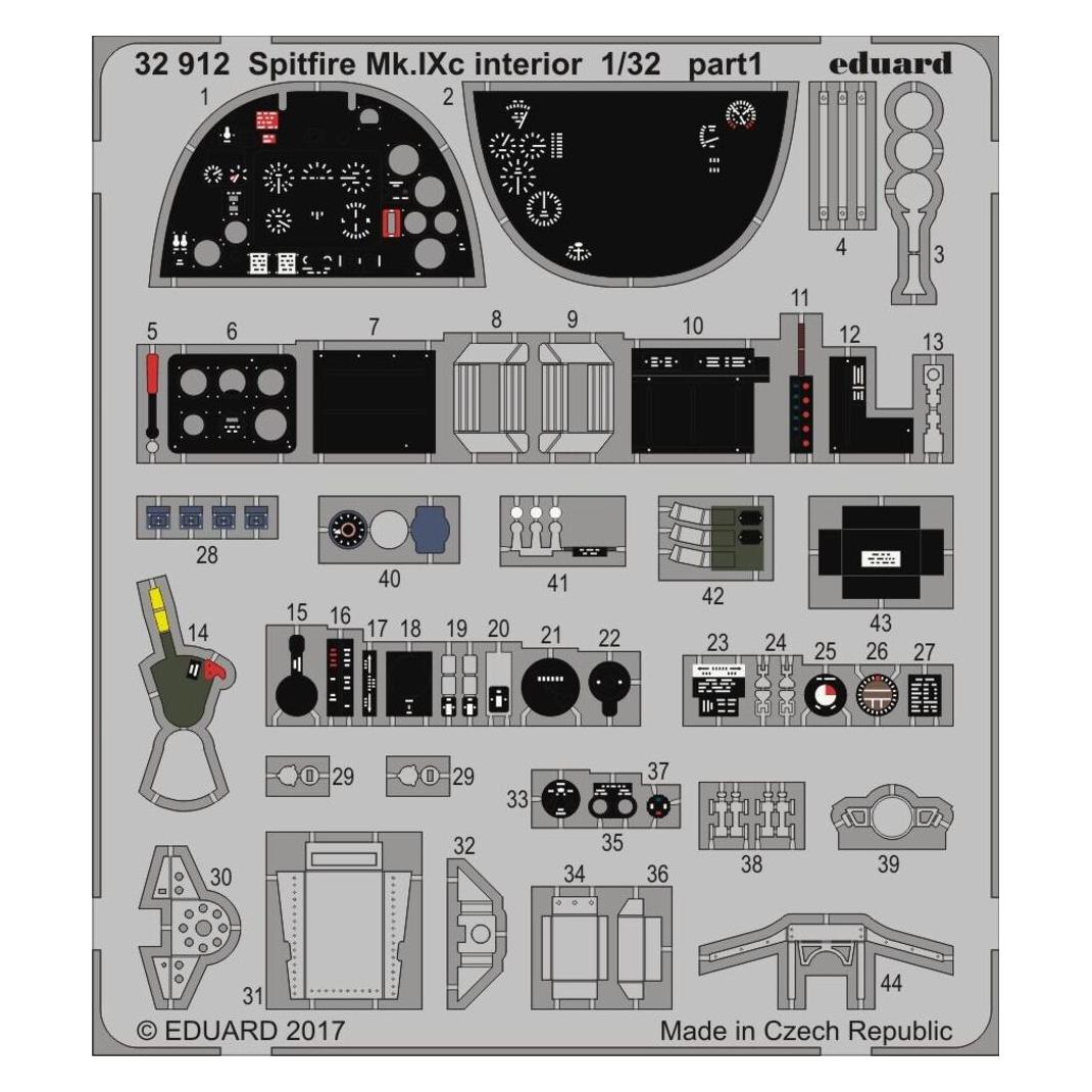Eduard Spitfire Mk.IXc interior for Revell (32912)