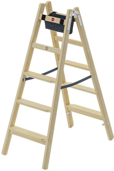 Hailo Échelle en bois Master H80 2x5 marches ergonomique (8768501)