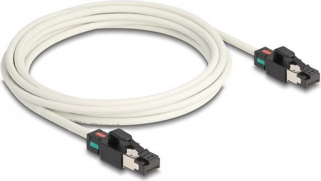 Delock netwerkkabel Cat.6A S/FTP met RJ45-connector naar RJ45-connector, 3 meter, wit