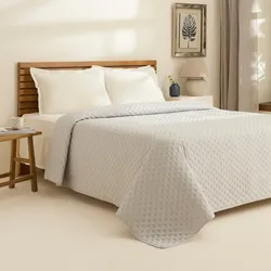 Karaca Ines Tagesdecken-Set, Doppelbett, Grau
