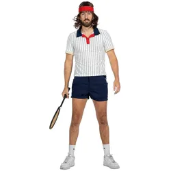 Metamorph Retro Tennis Anzug - Sportoutfit Kostüm Karneval (60)