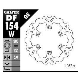 Galfer Bike Galfer Wave Bremsscheibe DF154W Kawasaki / vorn silber Motorrad (DF154W)