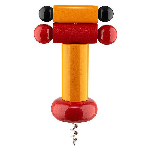 Alessi Korkenzieher VALUES COLLECTION gelb/klein gemustert (Korkenzieher) (ES17)
