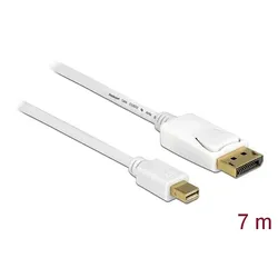 DELOCK Displayport Kabel mini DP -> DP StSt 7.00m weiß 4K