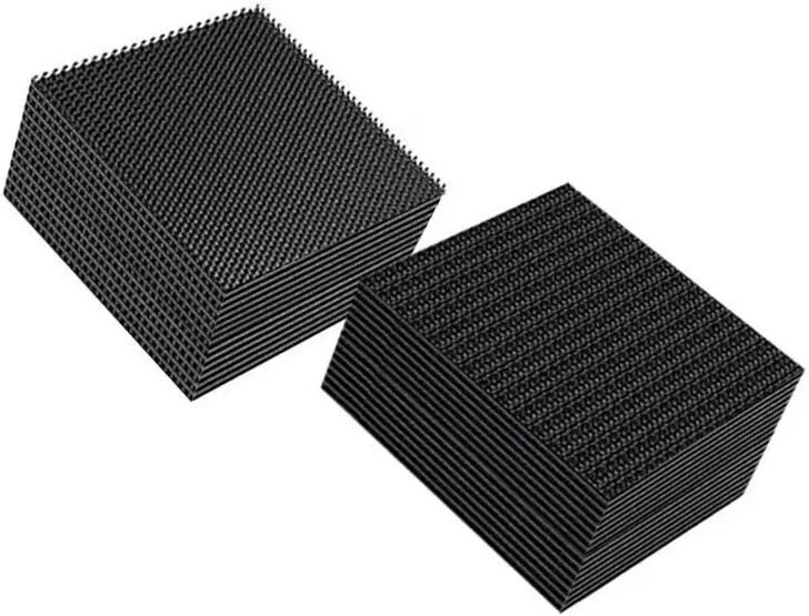 INF Schwarzes quadratisches selbstklebendes Klettband 50x50mm - 20 Paare