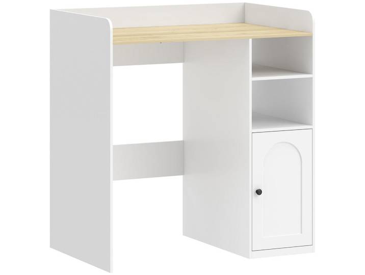 Homcom Bürostuhl mit Vibrationsmassage, Ergonomisch Schreibtischstuhl Höhenverstellbar, Weiß, Holzwerkstoff, 60x100x93.5 cm, Waschküche, Waschmaschinenschrank