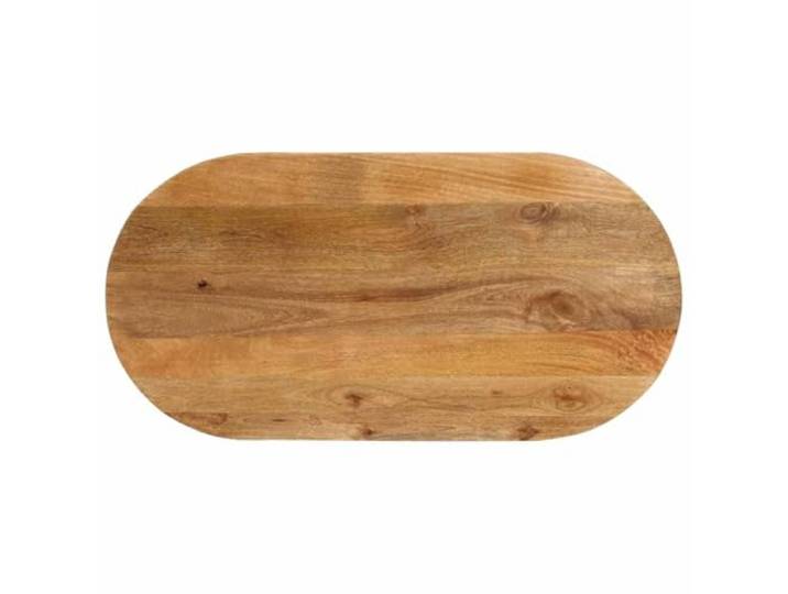 PHGTYUK Massivholz Tischplatte Mango Oval 140x60x2,5 cm Rustikales Design, Vielseitig Kombinierbar, Leichte Reinigung, Einzigartige Holzmaserung
