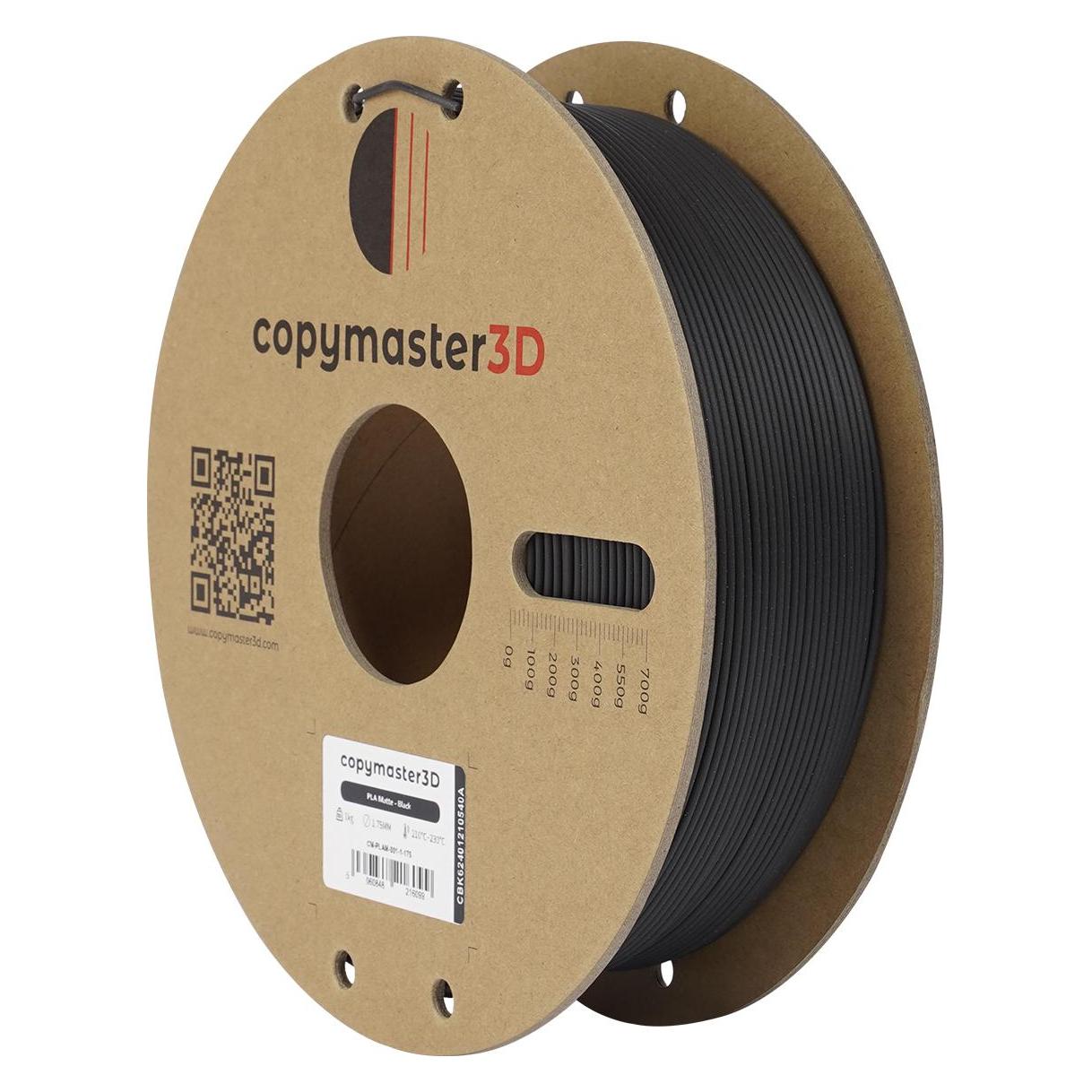 Copymaster3D PLA Matte Filament for 3D Printer, 1.75 mm, Matte Gray (PLA, 1000 g, 1.75 mm) (CM-PLAM-002-1-175)