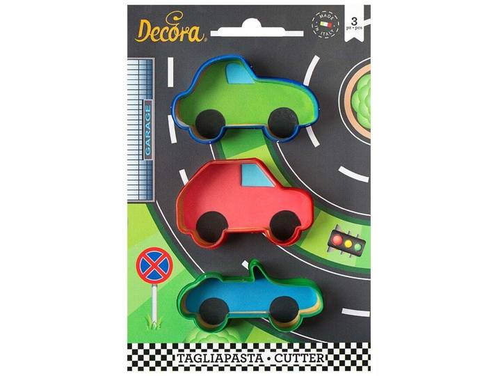 Decora Ausstecher Auto 3tlg
