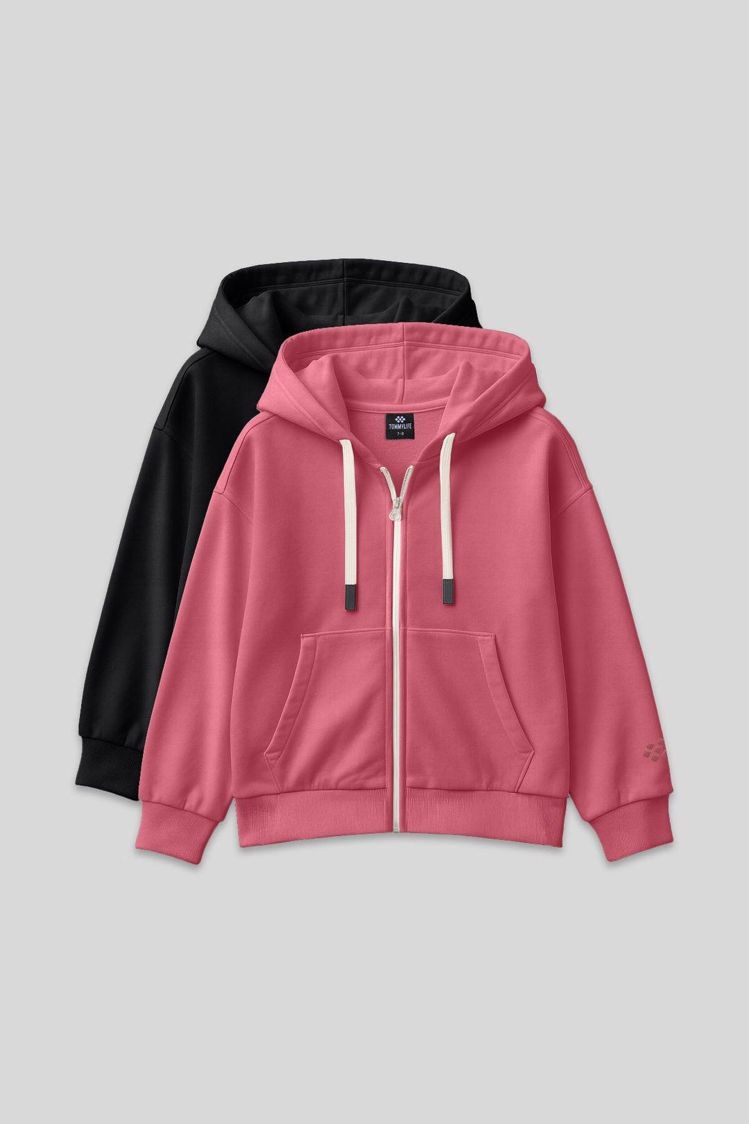 Jugend Unisex Kapuzenzipper Sweatshirt