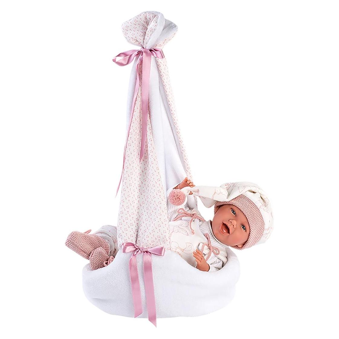 Llorens Babypuppe mit Hängewiege (74006)