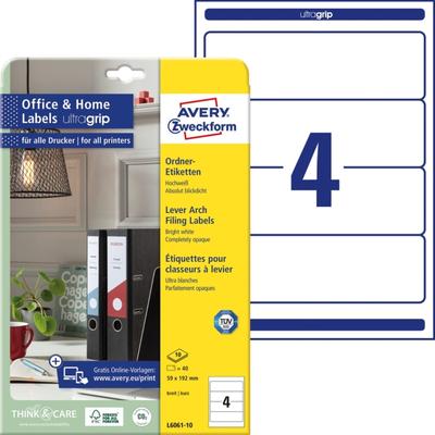 AVERY Zweckform Ordnerrücken-Etiketten, 59 x 192 mm, weiß