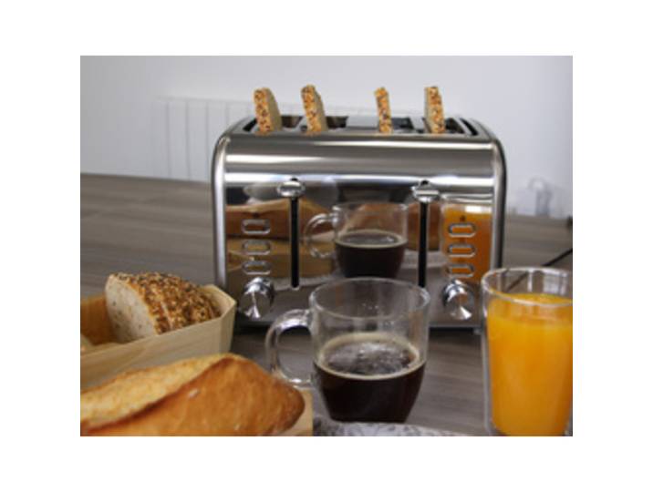 Grille-pain 4 tranches Premium Inox