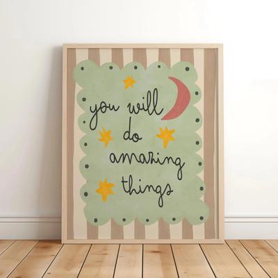 Uplift Essentials "Magic & Love Nursery Canvas Prints ""Believe In Magic"" Unicorn Quote Posters Whimsical Garden Wall Art For Kids Room style 4 20x28 In"
