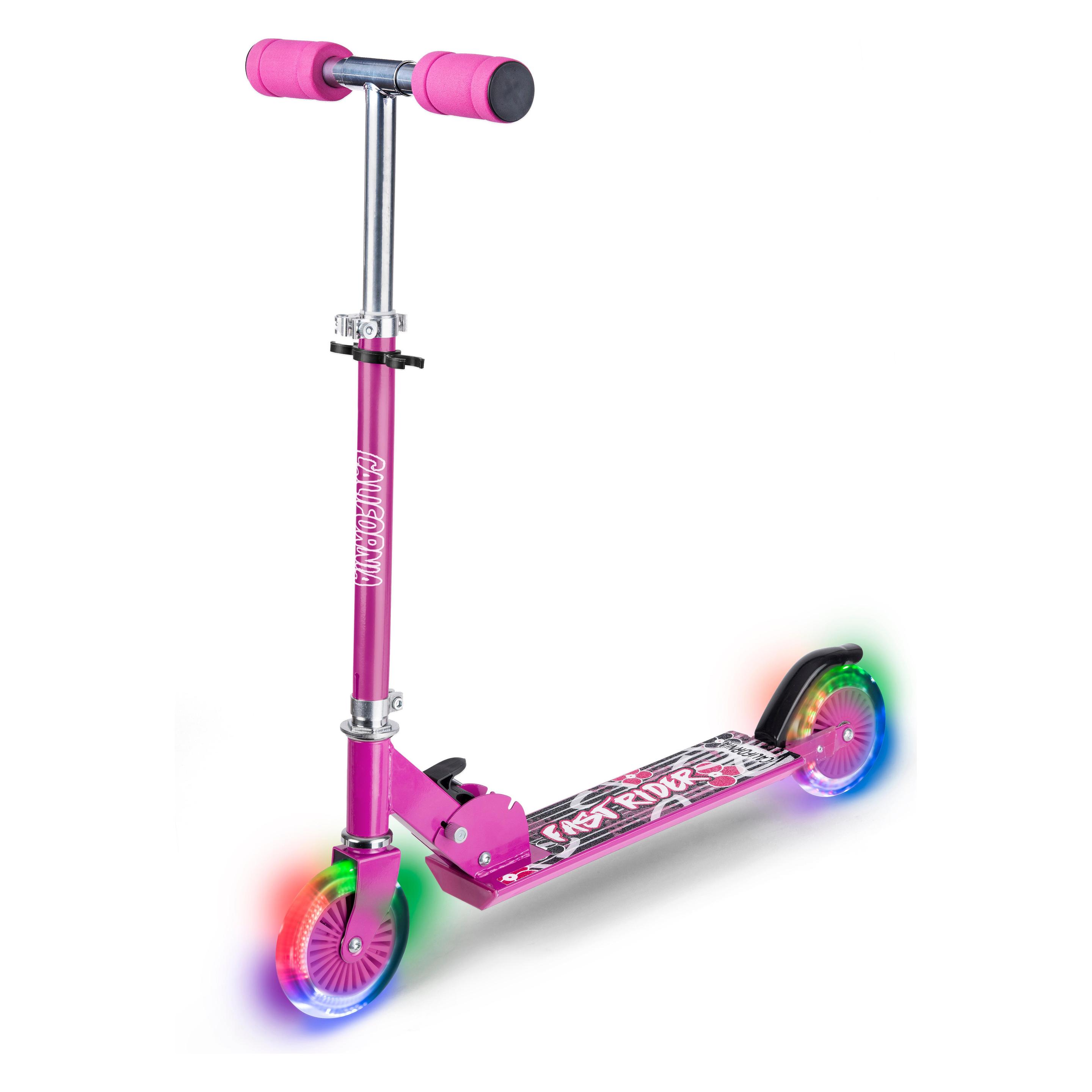 California - Pink scooter with LED lights (83154) (83154)