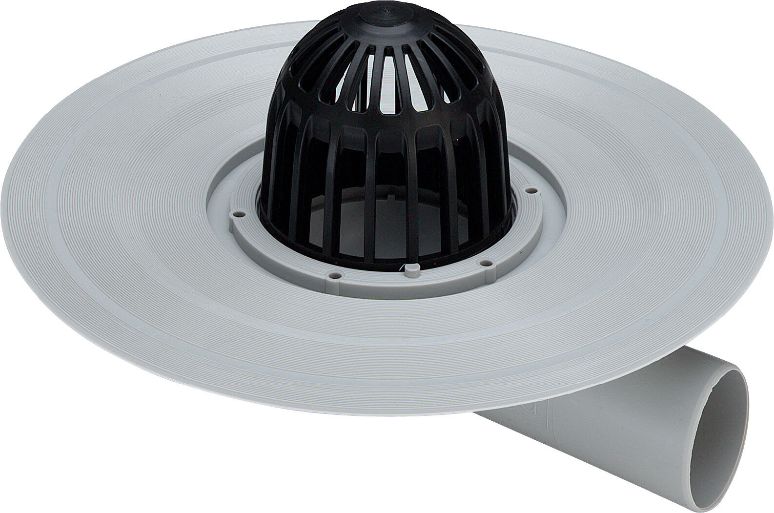 Viega balcon / terrasse Advantix 289379 DN 50, plastique gris, siphon horizontal, avec bac à gravier