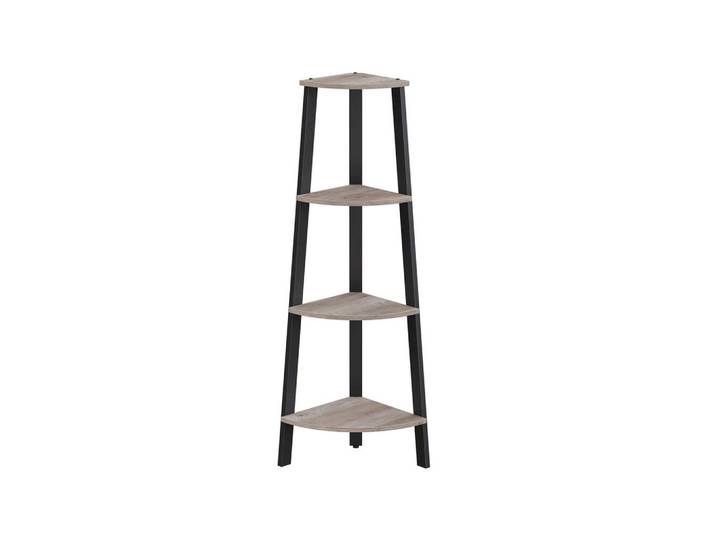 Hansiro Eckregal Maputo, Schwarz, 34x125x34 cm, Wohnzimmer, Regale, Bücherregale