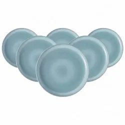 DESSERTTELLER Perlemor Aqua blau ø 23,8 cm 6er Set