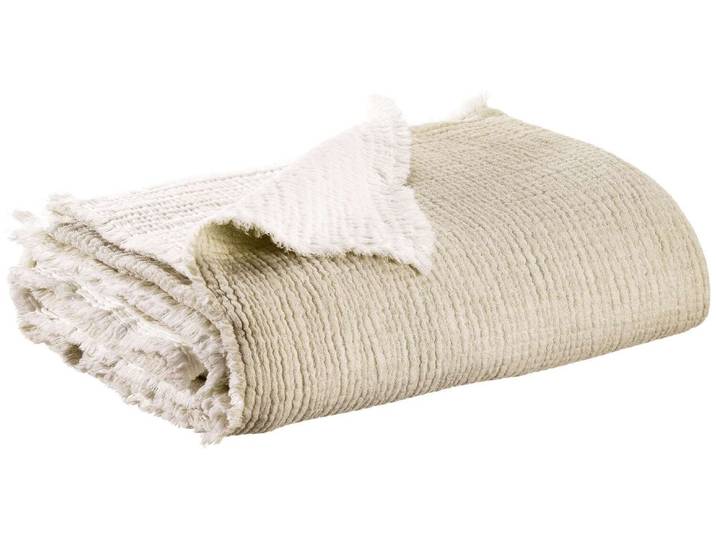Vivaraise - Jeté De Lit Emilio - Naturel - 240 X 260 Cm - Coton Recyclé Et Coton - Vivaraise