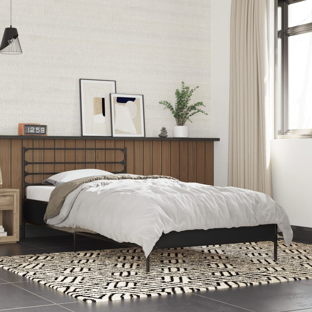 Borough Wharf Achillefs Open-Frame Bed Black Single (3')