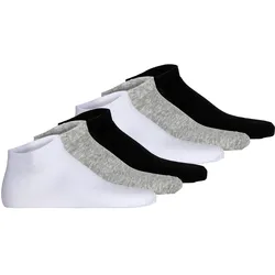 DIESEL Unisex Sneakersocken, 6er Pack - SKM-GOST-SIXPACK, Low Cut, einfarbig Schwarz/Weiß/Grau / 35-38