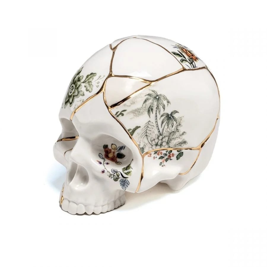 Seletti Kintsugi Skull decoratie object voor op tafel
