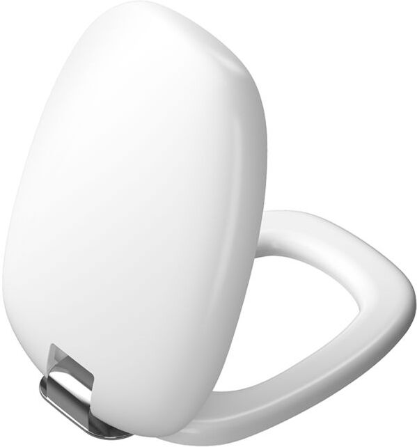 VitrA Plural WC-Sitz 126-401-009 36,4x47,6x5cm, mit Absenkautomatik, Schnellverschluss, edelweiß/chrom
