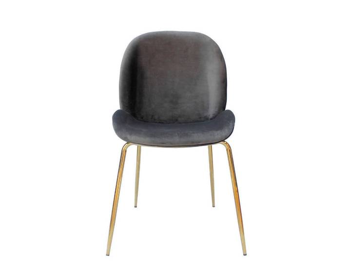 Kayoom Stuhl-Set, Grau, Messing, Metall, Kunststoff, 47x90x59 cm, abwischbar, Esszimmer, Stühle, Esszimmerstühle, Esszimmerstühle-Set