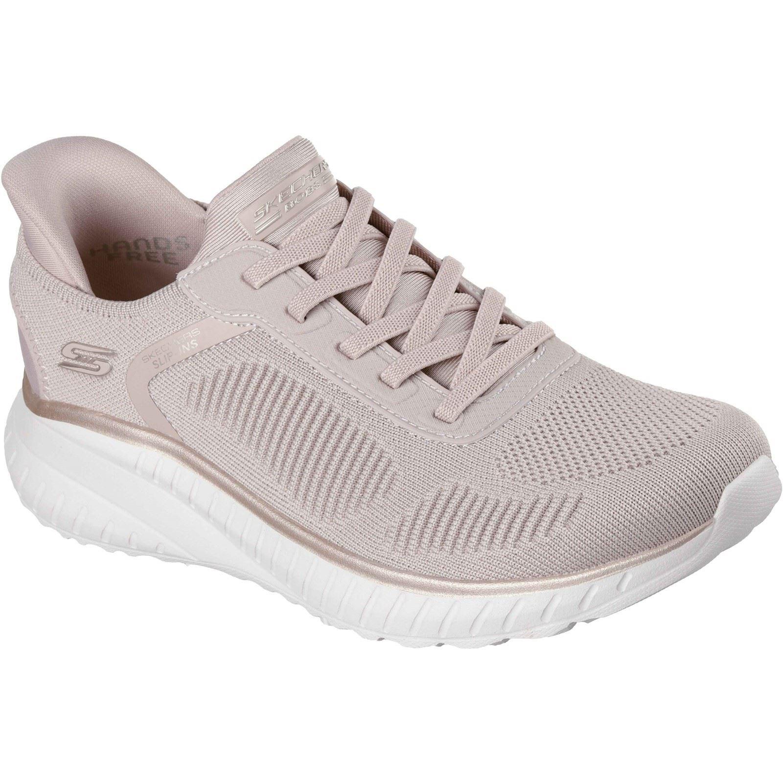 Skechers BOBS Sport Squad Chaos Textil Damen Sneakers Natur/Gold Standard