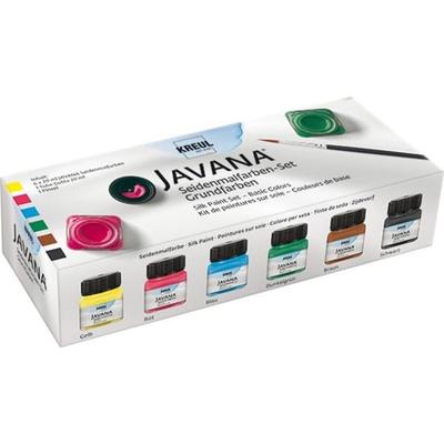 KREUL Javana Seidenmalfarben Set Grundfarben 6 x 20 ml