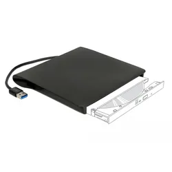 DELOCK Externes Gehäuse für 13,34cm 5,25Zoll Ultra Slim