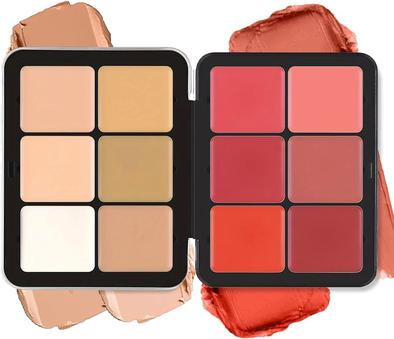 Youfap Market 12 Color Iron Box Concealer Blush Cream Palette, Matte Contour & Highlight Makeup 1