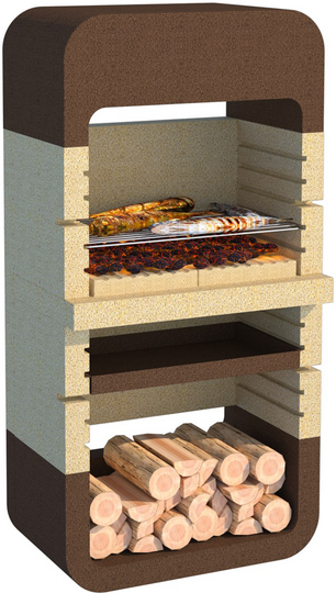 Linea VZ Monopoli - Grillkamin für Brennholz/Holzkohle